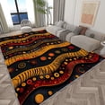 thumbnail image 3 of Area Rug Rectangle Carpet For Living Room, African Traditional Pattern Machine Washable Rug, Stain Resistant Non Slip Red Rug For Bedroom Kitchen, 3 of 7