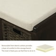 thumbnail image 5 of Modern Entryway Storage Bench Set with 3 Rattan storage box, 5 of 9