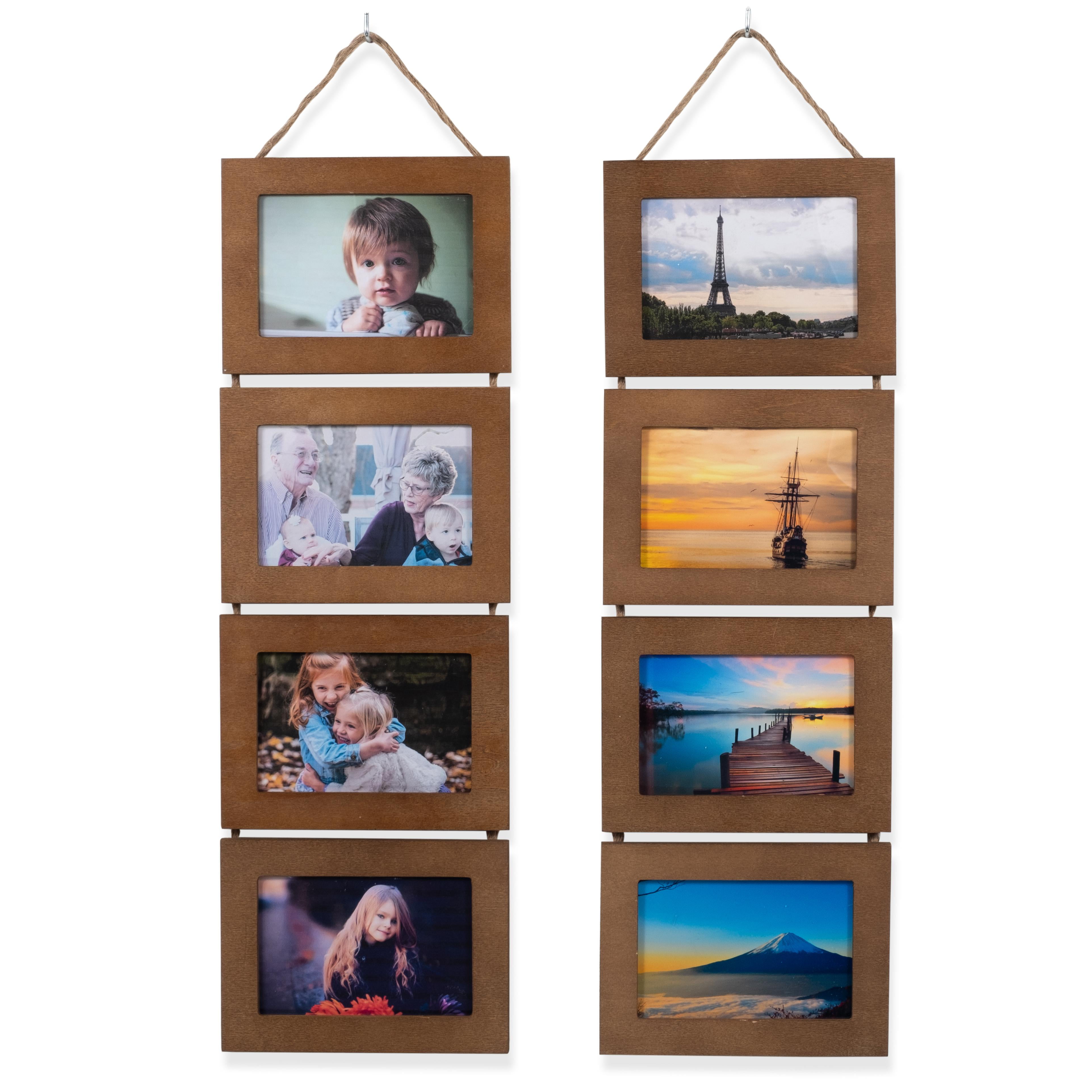 Wallniture DIY Unfinished Wood Wall Mounted Collage Picture Frames