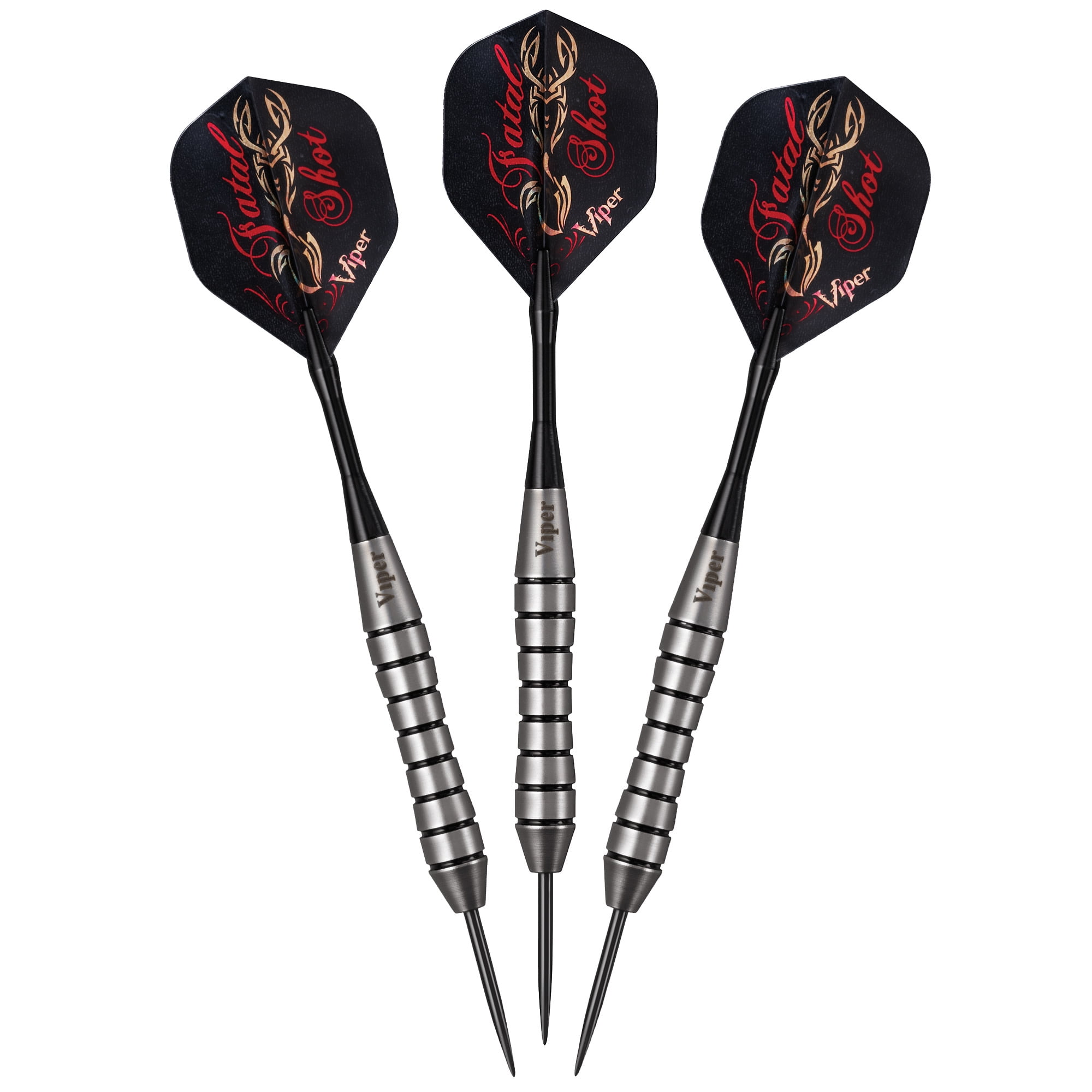 Viper Underground Fatal Shot Steel Tip Darts 24 Grams and Casemaster Single Black Dart Case