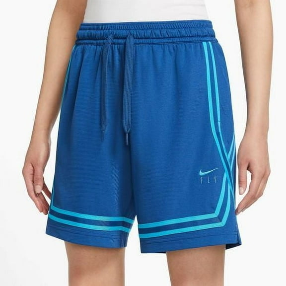 Nike Dri-FIT Fly Crossover Women Basketball Elastic Waist Shorts Blue