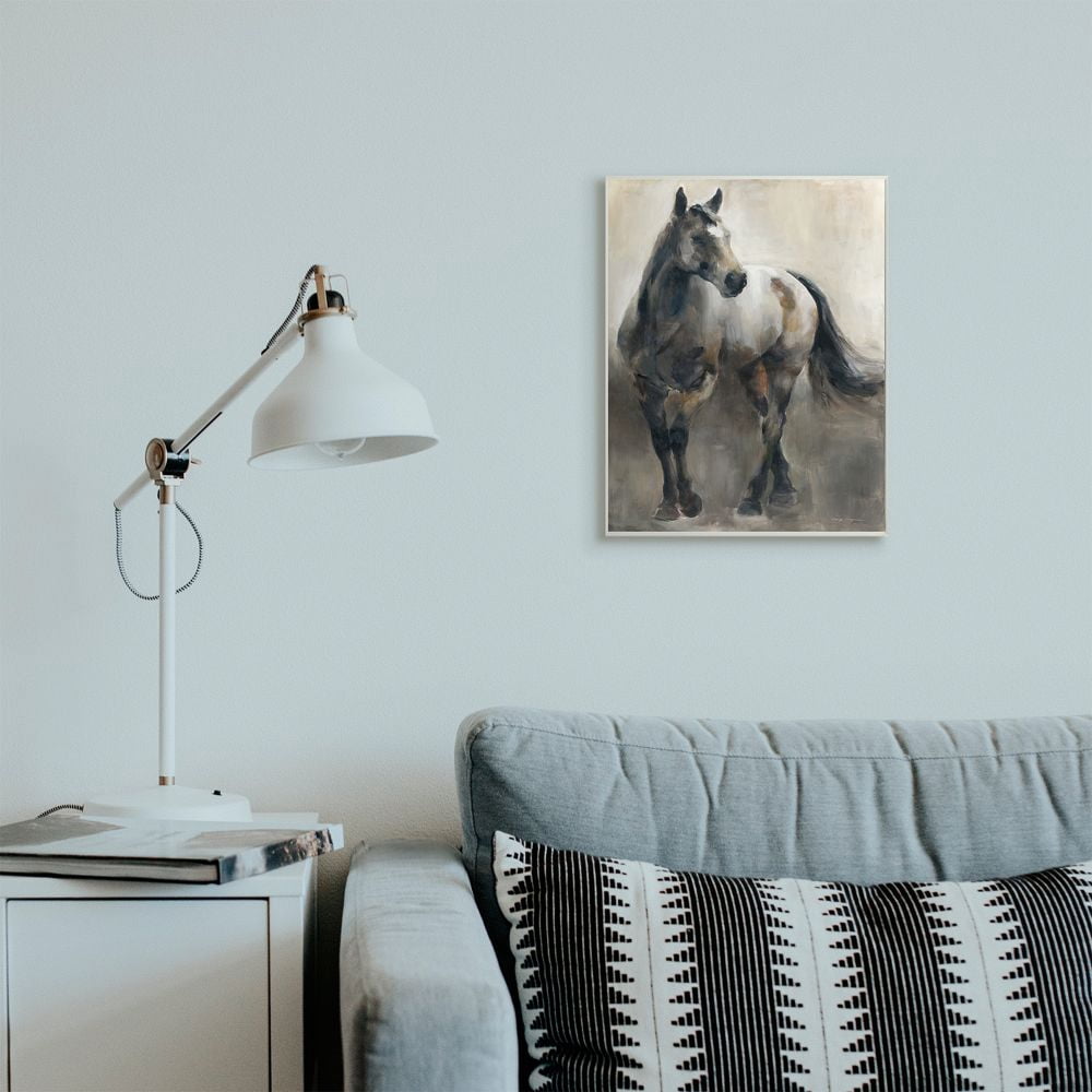 Stupell Industries Abstract Wild Horse Stance Brown Black Painting Unframed Art Print Wall Art, 13x19, by Marilyn Hageman