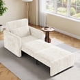 thumbnail image 5 of Noelse 3-in-1 Sleeper Chair Bed, Convertible Sofa Bed with Pull-Out Recliner, Corduroy Fabric Accent Chair, Beige, 5 of 10
