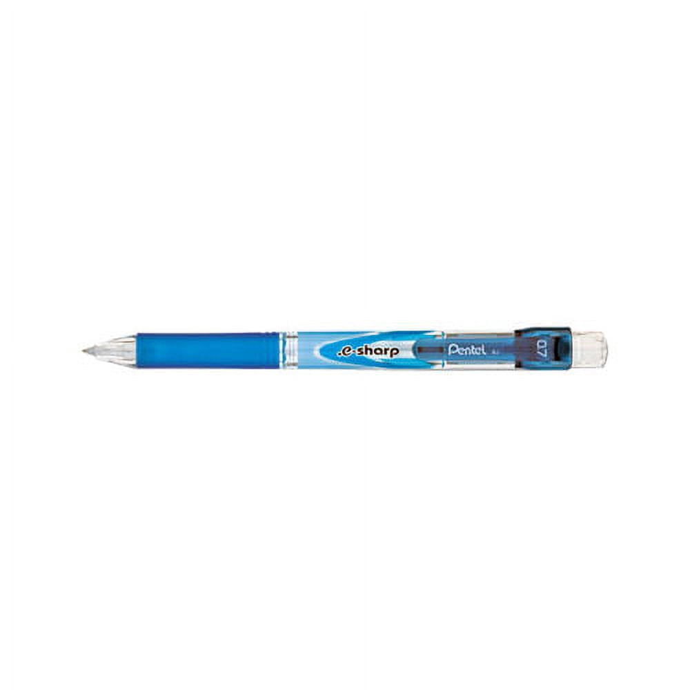 Pentel E-Sharp Mechanical Pencils #2 Lead - 0.7 mm Lead Diameter - Refillable - Blue Barrel - 12 / Dozen