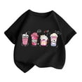 thumbnail image 2 of Tiijoy Girls Cute Cartoon Short Sleeve T-Shirt Kids Casual Crew Neck T Shirt, Sizes 2-14, 2 of 4