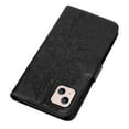 thumbnail image 6 of SaniMore Case for iPhone 14 Plus (6.7" 2022), PU Leather Luxury Embossed Butterfly Glitter Diamond [Wrist Strap & Card Slots & Flip Kickstand] Full-body Shockproof Wallet Cover, Black, 6 of 7