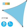 thumbnail image 5 of Triangular Shade Sail 3x3x3m, UV Protection Waterproof HDPE Fabric with Rope, for Patio Garden Pool, Blue - Compatible with Outdoor Spaces, 5 of 5