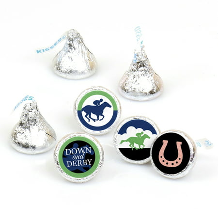 Kentucky Horse Derby - Horse Race Party Round Candy Sticker Favors - Labels Fit Hershey's Kisses (1 sheet of 108)