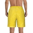 thumbnail image 3 of Naloa Yellow Glitter Men's Beach Shorts, Surfing shorts, Swim trunks, Quick Dry Swim Trunks for Surfing Beach Fun - Small, 3 of 9