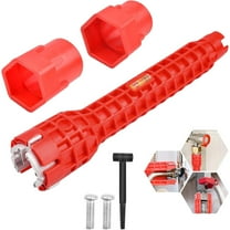 thovorrnl Faucet and Sink Installer, 8-in-1 Kitchen Faucet Wrench Tool Sink Wrench (Red)