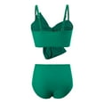 thumbnail image 2 of SILVERCELL Girls Summer 2 Piece Swimsuits Knotted Front Bikini Bathing Suit, Size 5-12 Years, 2 of 4