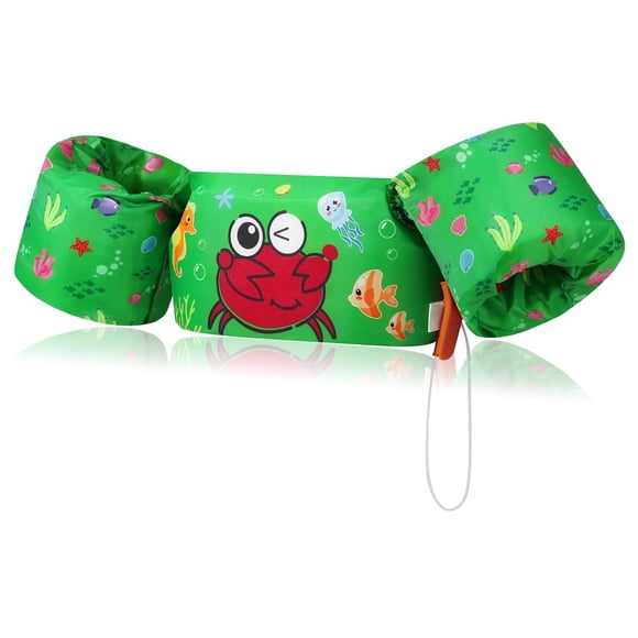 Brazalete de natación MoKo para niños de 9 a 23 kg de nailon, color verde
