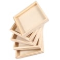 thumbnail image 1 of OUNONA 5Pcs Puzzle Sorting Wooden Trays Beige Square Blocks Storage and Serving Organizer, 1 of 8