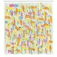 thumbnail image 3 of Ambesonne Abstract Shower Curtain, Paint Blobs Drips Design, 69"Wx84"L, Multicolor, 3 of 3
