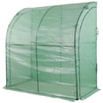 thumbnail image 5 of ENTU 3 Tier Lean-To Portable Greenhouse Heavy Duty Indoor Outdoor Garden Greenhouse Wire Shelves 2 Roll-Up Zipper Doors 79x39x83 inch PE Weatherproof Cover, 5 of 10