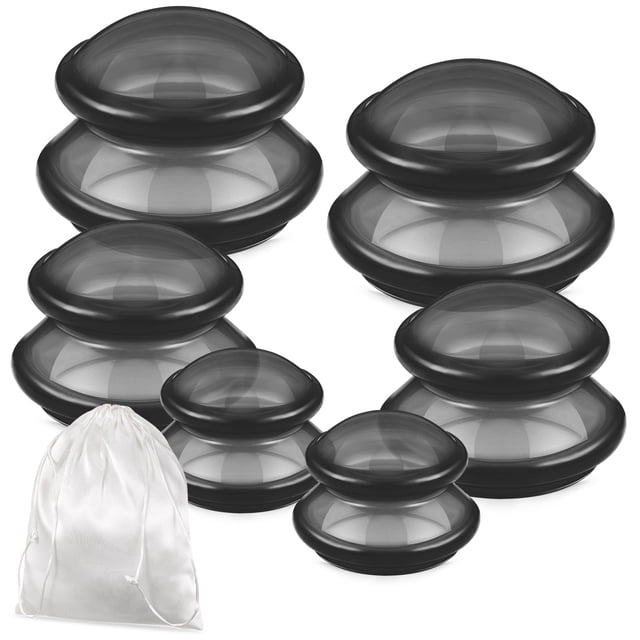 Set de ventosas TrelaCo de silicona para terapia de masaje, 6 unidades