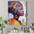 thumbnail image 4 of Qisvanset African Woman Portrait Abstract Canvas Wall Art 15.75x11.81 INCHES, 4 of 8