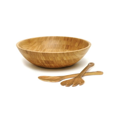 

Bamboo Salad Bowl Large with Servers