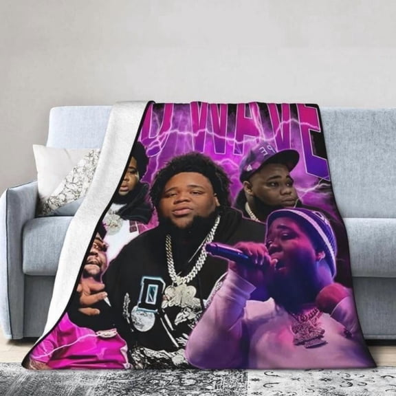 [60x50inch] Soft Funny Throw Blanket Rod Wave Flannel American Blankets Lightweight Warm Blanket Plush Air Conditioned For Teen Couch Bed Sofa Living Room Chair