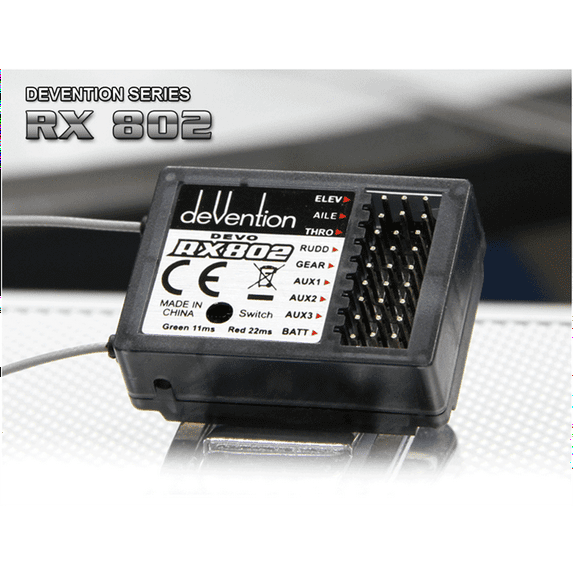 HobbyFlip 2.4Ghz 8CH RX RC Receiver for Devention Devo TX 2.4Ghz RX802 Compatible with Walkera V450D01 FPV