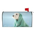 thumbnail image 3 of Fotbe Dog Wrapped in Towel Mailbox Covers Post Letter Box Cover Garden Decor Standard Size-25.5x21 in, 3 of 9