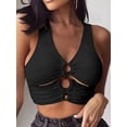 thumbnail image 4 of Keeccty Dark Punk Vibes Women Wide Strap Crop Top, 4 of 5