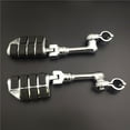thumbnail image 2 of HTT-MOTOR Chrome Adjustable Dually Highway P-Clamps Large Footpeg Footrest For Harley Davidson Sportster 883 1200 Street Bob Softail CVO with 1-1/2 inch (1.5") Front Engine Guard, 2 of 6