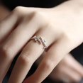 thumbnail image 4 of Anillo de dedo de cuerno de ciervo de Color plateado para mujeres y niñas, astas minimalistas, anillos ajustables de avión, estrella de cristal, anillo de Luna, regalos de navidad, 4 of 4