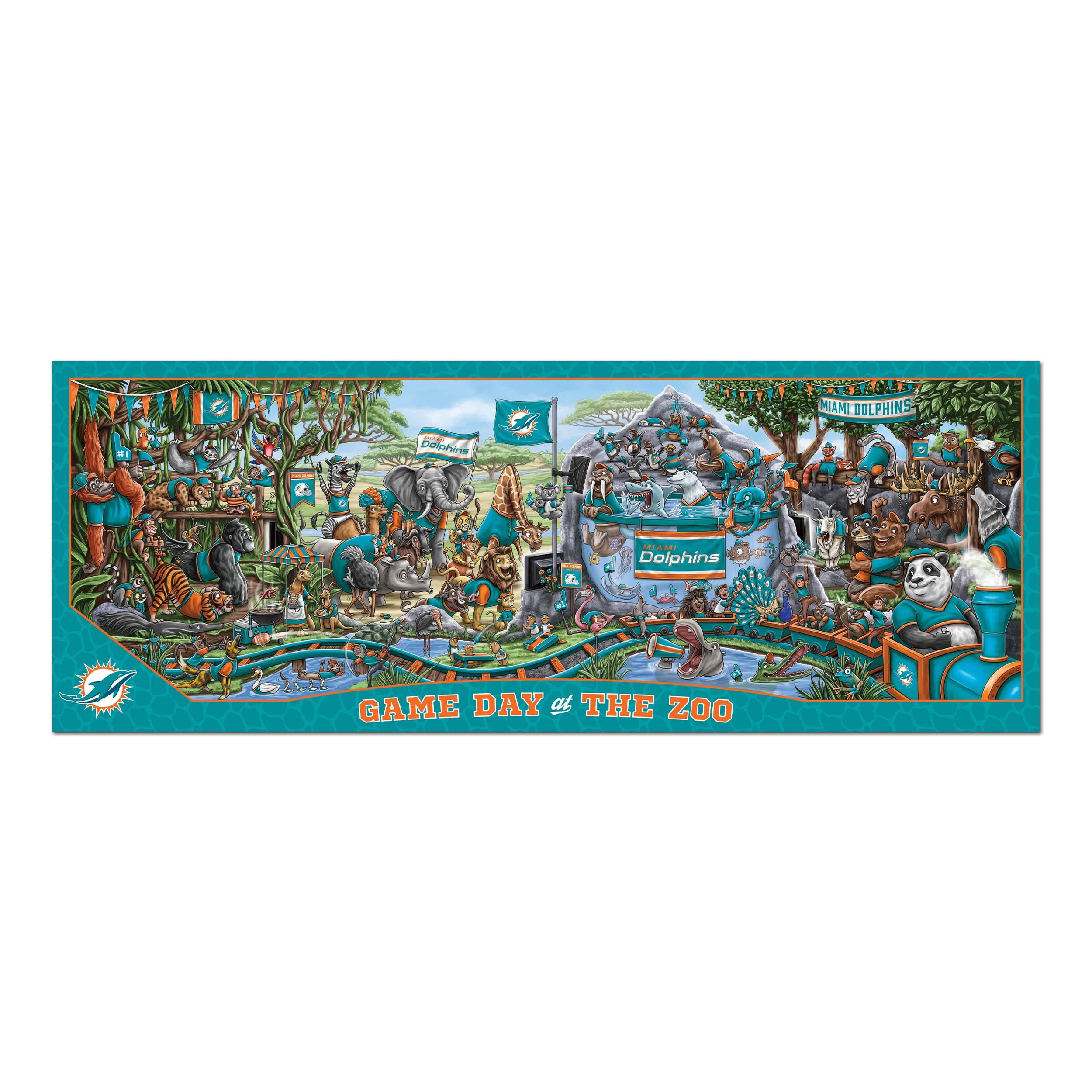 YouTheFan NFL Miami Dolphins Game Day at the Zoo Puzzle