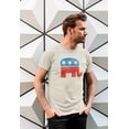 thumbnail image 3 of Old Glory Mens Distressed Republican Elephant Logo Short Sleeve Graphic T Shirt, 3 of 6