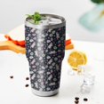 thumbnail image 3 of 30oz Dark Blue Cartoon Unicorn Pattern Tumblers Stainless Steel Tumbler with Lid and Straw,Vacuum Insulated Double Wall Travel Tumbler Cups Mug with Cleaning Brush for Coffee,Tea, 3 of 7