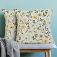 thumbnail image 2 of Spring Pillow Covers 18x18 Set of 2, Watercolor Wildflowers Daisy Decorative Throw Pillows Lavender Eucalyptus Butterflies Farmhouse Cushion Pillow Covers for Sofa Couch Outdoor Decor, 2 of 6