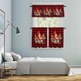 thumbnail image 5 of Christmas Cardinal Birds Kitchen Curtains Sets for Windows 36 Inch Length, Buffalo Checker Xmas Pine Tree Rod Pocket Window Treatments Tier Curtains and Valances Set for Bedroom/Bathroom, 5 of 8
