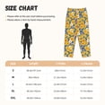 thumbnail image 4 of Lsque Vintage White Yellow Sunflower Print Women's Pajama Pants, Lounge Pant - Comfortable Home Wear,Elastic Waistband, Stylish Design-Medium, 4 of 9
