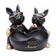 thumbnail image 3 of Escultura de almacenamiento para pareja, centro de mesa, regalo para amantes de los perros, figura de animal para Negro, 3 of 9