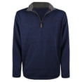 thumbnail image 1 of Victory Outfitters Men's Heather 1/4 Zip Knit Sweater w/Sherpa Lined Collar - Navy - XL, 1 of 2