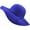 Royalblue, variant on Women's Foldable Wide Brim Felt Bowler Fedora Floopy Hat