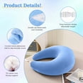 thumbnail image 3 of Eurhowing Arm Rest Pillow for Gaming & Reading, Ergonomic U-Shaped Lap Pillow, Memory Foam Arm Support Pillow for Bed & Sofa, Blue, 3 of 9