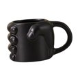 thumbnail image 3 of Taza de café de cerámica con forma de puño de 300 ml, moderna, para el hogar, la oficina, cumpleaños y vacaciones. Negro, 3 of 9
