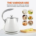 thumbnail image 3 of Elite Cuisine EKT0251 1.2L Cool-Touch Stainless Steel Electric Kettle, White, 3 of 3