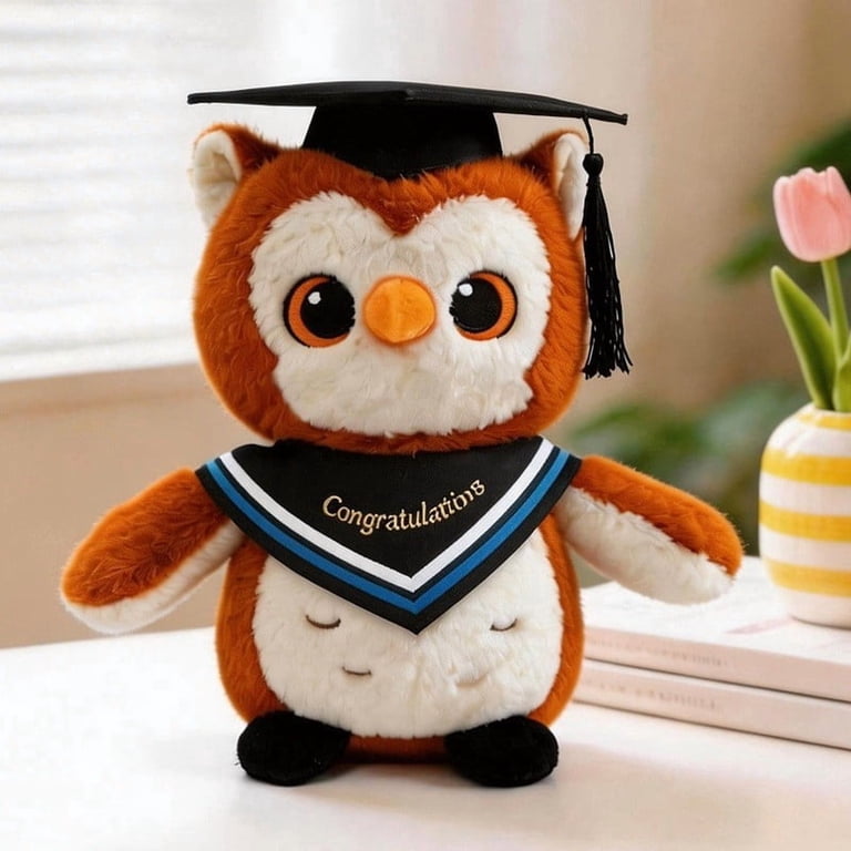 即購入優先 BMSG Happy Graduation ポーチ リュウヘイ 2026 Graduation Gifts,9.05 Inch Cute Owl Graduation Plush Toy with