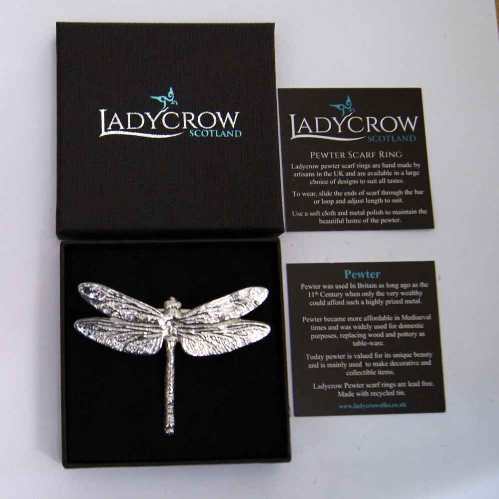 Lady Crow Medium Scarf ring - Dragonfly