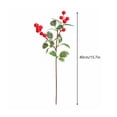 thumbnail image 3 of JeashCHAT 1 Pc Artificial Red Berry Holly Stems, 15.7" Christmas Berry Picks with Holly Leaves for Christmas Tree Branches Fillers Ornaments Home Vase Table Decor, 3 of 8
