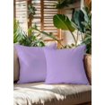 thumbnail image 2 of Waterproof Outdoor Throw Pillows with Inserts 18"x18" Set of 2, Purple Soft Decorative Pillowcases for Couch Bedroom, Modern Pure Lavender Purple Pillow Covers for Sofa Living Room, 2 of 8