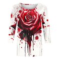 thumbnail image 5 of Pisexur Chandails en Molleton d'Halloween pour Femmes Manches 3/4 Col Rond Chandails en Molleton Graphiques Amusants Chandails à Capuchon Chandail Tops Tendance Automne Chandail Tops Blouses, 5 of 5