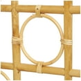 thumbnail image 4 of DecMode 61" x 71" Brown Rattan Geometric Handmade Woven Geometric 3 Panel Room Divider Screen with Open Frame Design, 1-Piece, 4 of 12