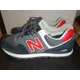 thumbnail image 2 of New Balance 574 Mens 12 Rugged Black Red Athletic Sneakers, 2 of 5