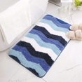 thumbnail image 1 of Wave Pattern Bathroom Rug Non Slip Bath Mat for Bathroom Water Absorbent Soft Microfiber Shaggy Bath Rug Thick Plush Floor Mats (Colorful C, 24"x35"), 1 of 4