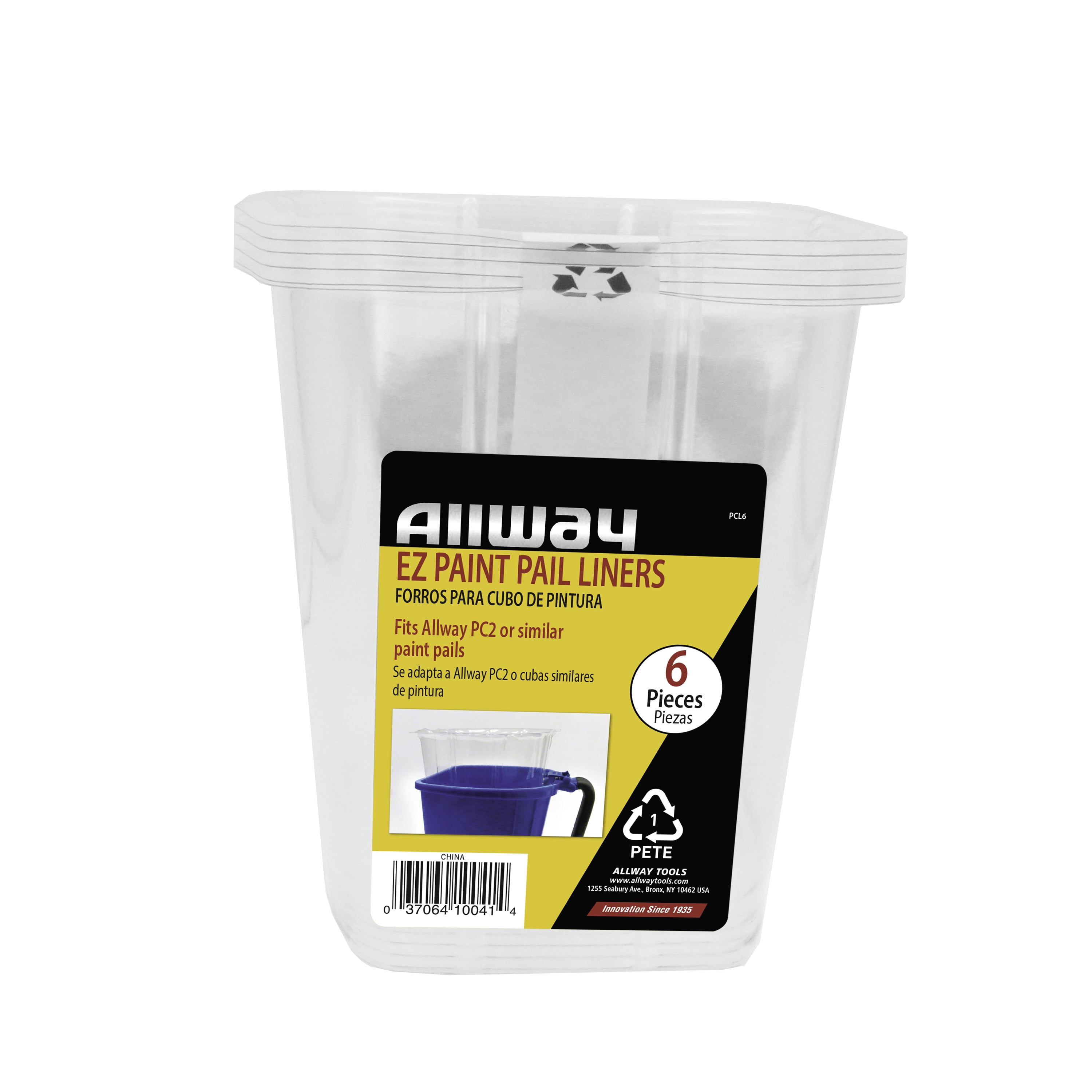 Allway EZ Paint Pail Liners for Paint Pail, 6Pack