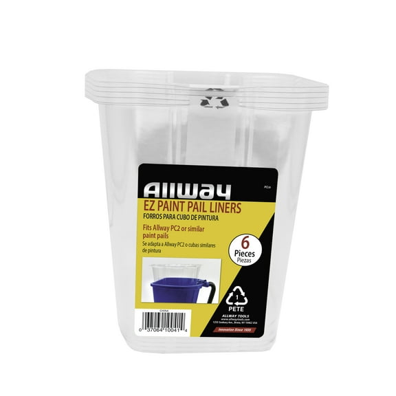Allway EZ Paint Pail Liners for Paint Pail, 6-Pack